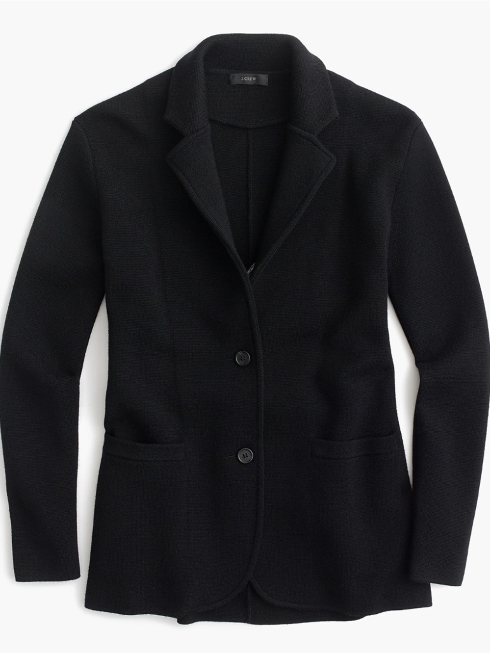 J. Crew Black Cotton Sweater Blazer Size Medium | Quiet Luxury Capsule Essential